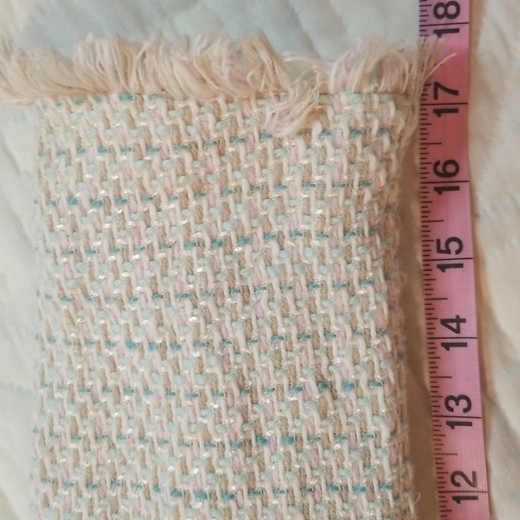 Bloomingdale's | Cream and Blue Tweed Suit Jacket Size 10P - Picture 10 of 11